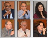 Lemoore City Council candidates, top row, Eddie Neal, Ray Etchegoin, Holly Blair. Bottom row, Joe Simonson, Dave Brown, Angela Valenzuela.